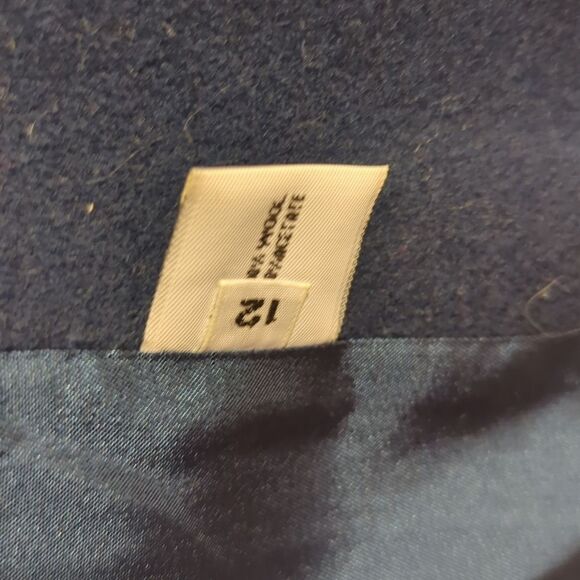 Forecaster Of Boston Navy Wool Blend Button Coat Size 12 Pocket Unisex Elegant - Picture 6 of 10